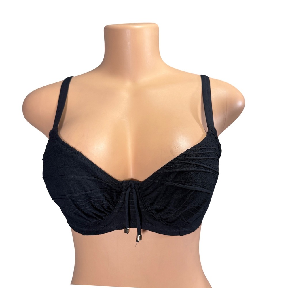 Fantasie Black Ruched Bikini Top